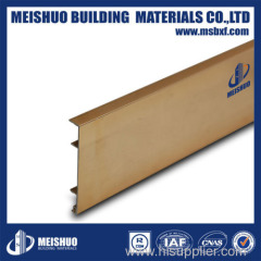 Aluminum skirting baseboard for wall base