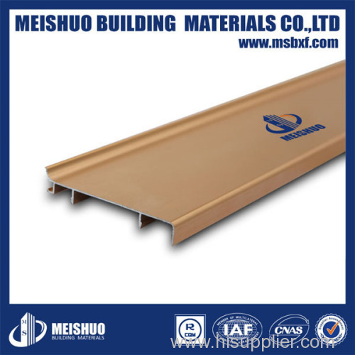 Aluminum skirting baseboard for wall base