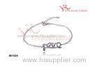 925 Sterling Silver Bracelets With Diamond-Cut CZ Link Of Love Bracelet