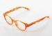 Flexible Plastic Orange Retro Eyeglasses Frames Round Shaped For Women , Custom OEM