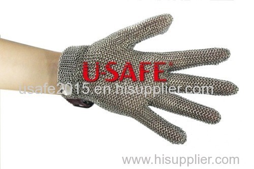 Amercian Material High quality Safety Cut Proof Protect Glove 100% Stainless Steel Metal Mesh Butcher Gloves