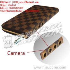 XF brand new LV wallet double camera for poker analyzer/invisible ink/points/perspective Glasses/Operate/Poker cheat