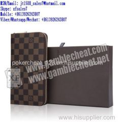 XF brand new LV wallet double camera for poker analyzer/invisible ink/points/perspective Glasses/Operate/Poker cheat