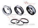 Custom Micro Pave Sterling Silver Jewelry Sets Cubic Zirconia Bridal Black Ceramic Rings