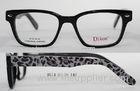 Discount Retro Acetate Optical Eyewear Frames , Leopard Print Glasses Frames Green / Blue