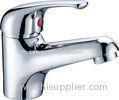Deck Mounted Single Lever Mixer Taps , Chrome Single Handle Basin Faucet
