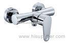 Wall Mounted Brass Bathroom Shower Mixer Taps , Single Lever Faucet With Two Hole