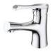 Brass Ceramic Basin Mixer Faucet , Contemporary Single Hole Basin Faucet