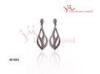 Refined Earplugs And Ear Posts 925 Silver CZ Earrings Matched With Silver CZ Pendant For Women