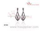 Refined Earplugs And Ear Posts 925 Silver CZ Earrings Matched With Silver CZ Pendant For Women