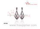 Refined Earplugs And Ear Posts 925 Silver CZ Earrings Matched With Silver CZ Pendant For Women