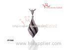 Luxury Fashion Colorful Black And White Mixed Leafs Cubic Zircon Silver CZ Pendant Necklace