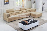 Cream Corner Leather Sofa