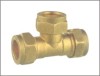 Brass Compression Tee Fitting