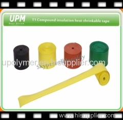 Compound Insulation Heat Shrinkable Tape for emergency repair shrink tape yellow red black green 5m per roll up to 35 kV