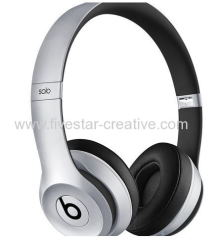 New Beats By Dre Solo2 Rechargeable Wireless On-Ear Headphones Silver