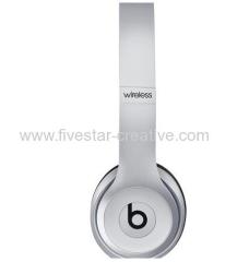 New Beats By Dre Solo2 Rechargeable Wireless On-Ear Headphones Silver