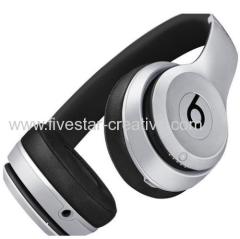 New Beats By Dre Solo2 Rechargeable Wireless On-Ear Headphones Silver