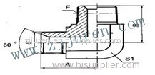 90 degree BSPP /BSPT male elbow hydraulic adapter 1BT9