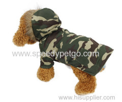 Fashion camouflage color dog two feets winter warm dog coat