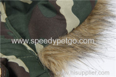 Camouflage color dog two feets dog winter coat