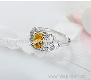 Popular Lady Platinum Plated Spinel Ring from China Wholesale Supplier