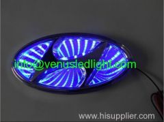 3D Waterproof Light Car Badge VW Volkswagen Logo LED Lamp Emblem Durable Car Sticker DIY Auto Decoration Diameter 11cm C
