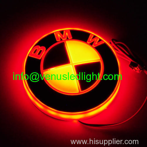 New Car Accessories For A3 Q5 18cm X 5.8cm 4D Led Car Logo Lamp Auto Led EL Emblem Lamp Rear Logo Badge Light Decorative