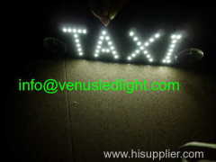 Car Windscreen Cab Sign White 45 LED Taxi Light Lamp DC 12V