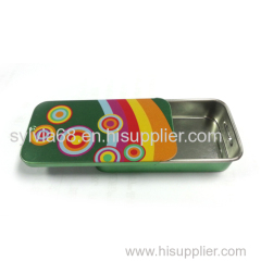 rectangular slide mint tin with lock