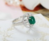 Classical S925 Sterling Silver Platinum Plated Agate Ring