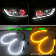 60cm Audi Tube Style White Amber Switchback Headlight LED Strip Drl Run Light A1