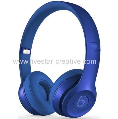 2015 Newest Beats Solo2 High-Definition On-Ear Headphones Royal Collection Sapphire Blue