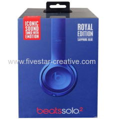 2015 Newest Beats Solo2 High-Definition On-Ear Headphones Royal Collection Sapphire Blue