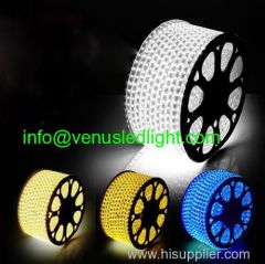 5050 Cool White AC220V Waterproof Flexible LED SMD strip ROPE Light +Plug IP65