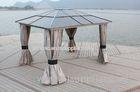 Polycarbonate Heavy Duty Pop Up Gazebos / Portable Gazebo With Textilene Mosquito Net
