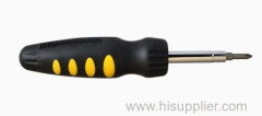 6 in 1 Slotted and Philips Plastic Screwdriver Bit in Handle Tool