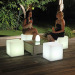 Illuminated furniture led cube chair