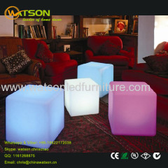 Illuminated furniture led cube chair