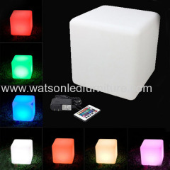 Illuminated furniture led cube chair