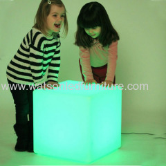 Illuminated furniture led cube chair