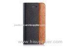 Recycled Hand Crafted iPhone Leather Folio Case Wood Mobile Phone Covers