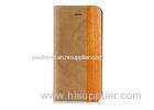 Luxury Apple iPhone 5 / 5s iPhone Leather Folio Case With Real Wood