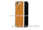 Mobile Phone Protection Combo iPhone 5 Wooden Back Covers With Aluminium PC Case