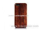 Real Wood Hard Cover Phone Cases iPhone 5 Wooden Back Mobile Case , Anti-scratch