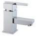 Modern Square Basin Tap Faucets Brass For Under Counter Basin , Single Hole Chain Hotel Taps