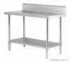Sliver 2 Tier Assembly Stainless Steel Restaurant Table With Under Shelf