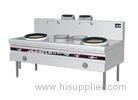 Double Burner Commercial Gas Cooking Range / Electric Kitchen Stoves With 2 Sinks