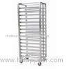 Silver Portable Durable Steamed Bread Shelf Stainless Steel Shelves With Wheels