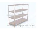 4 / 5 Tier Stainless Steel Storage Shelves Metal Display Racks Powder Coated